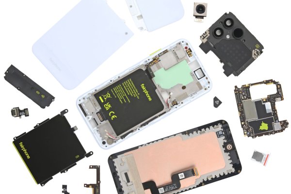 Fairphone laid out on the table